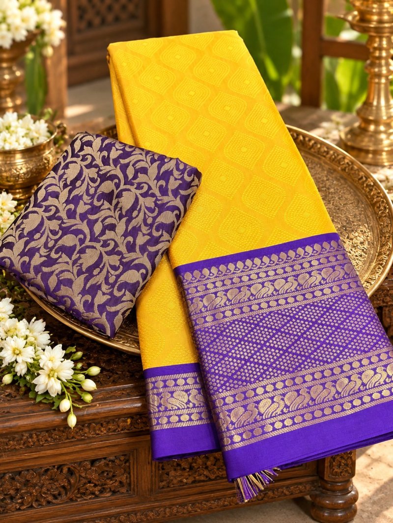Mandana By Aab Mercerised Copper Silk Saree 